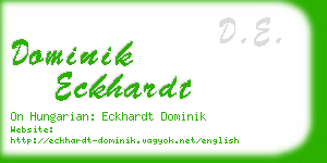 dominik eckhardt business card